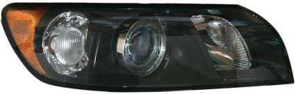 Phare droit noir complet pour Volvo S40 et V50 (2004-2007) Projecteur principal