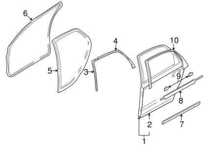 Bande de protection de porte Volvo S80 Carrosserie, extérieur